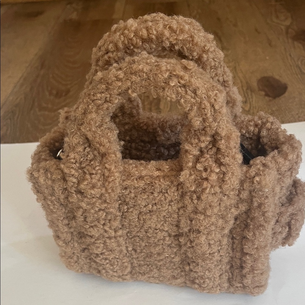 Marc Jacobs Plush Teddy Mini Tote in Brown